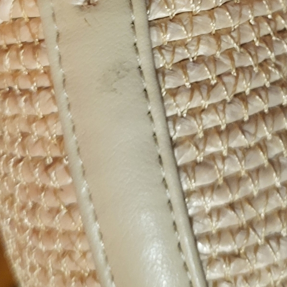 Sam Edelman Falcon Rafia Ballet  Flats With Bow In a Cream Color Size 7.5 - Picture 8 of 8